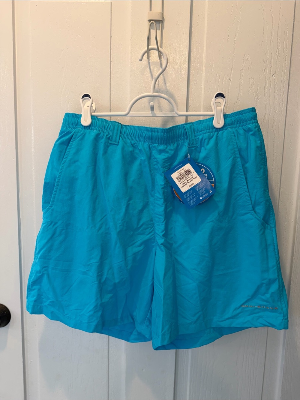 Columbia Men's Turquoise Athletic Swim Shorts Medium 6” inseam